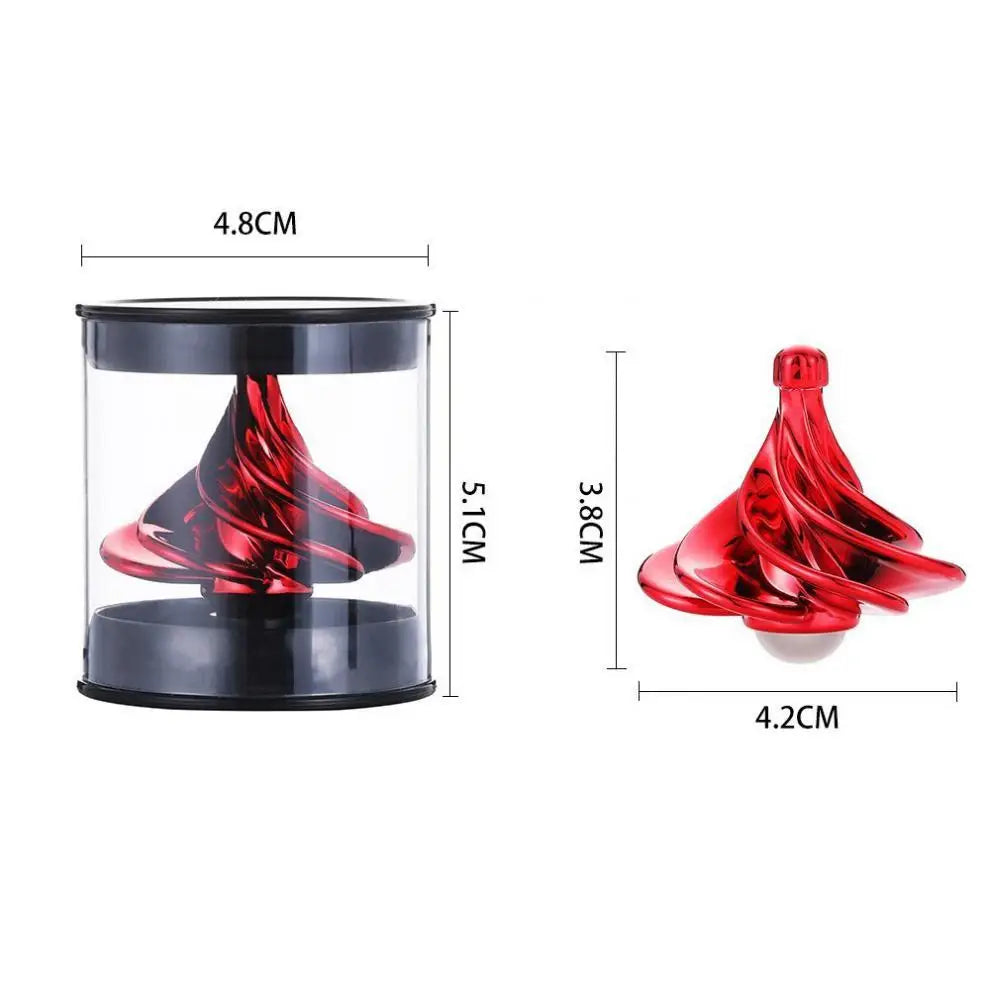 Red spinning top and case