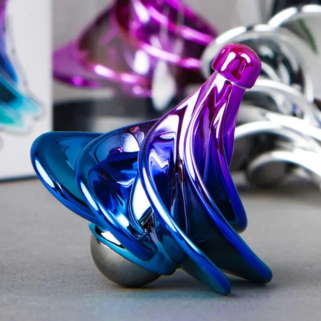 Blue and purple spinning top