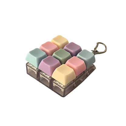 Square pastel fidget keychain